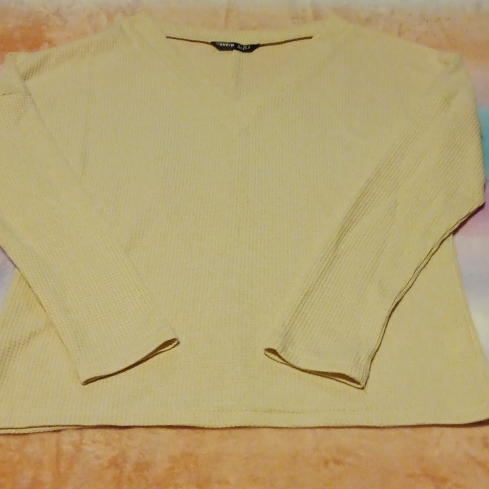 Long Sleeve V Neck  Top Size Small NWOT